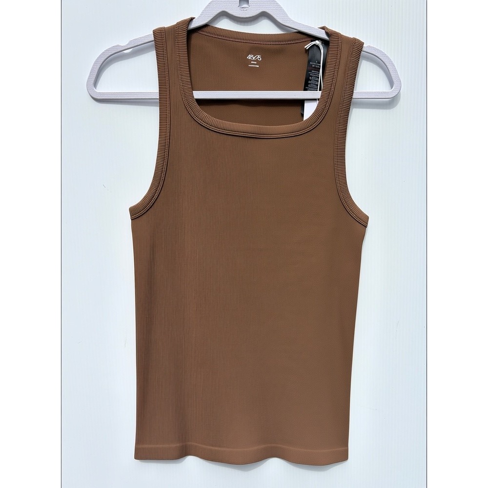 ASOS 4505 Mens Small Brown Ribbed Tank Top Seamless Athletic Muscle Shirt